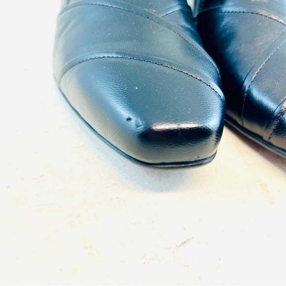 Beautifeel Black Leather Rosalina Pleated Pumps Heels, size 39 8 8.5 - Picture 4 of 12